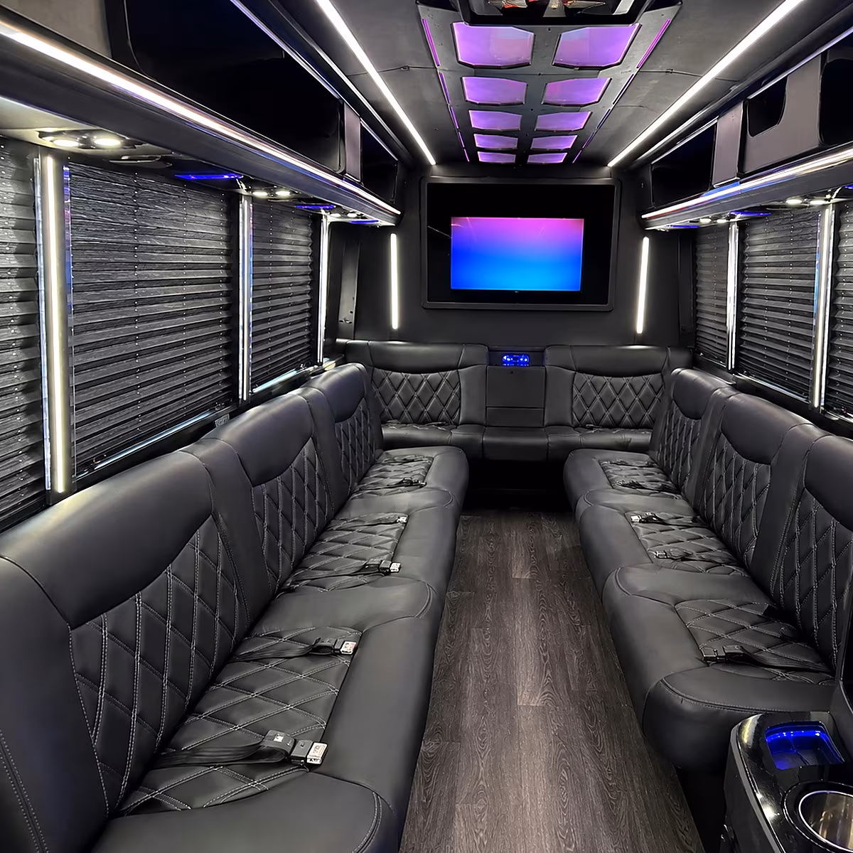 Cambridge cambridge birthday party bus rental party bus interior