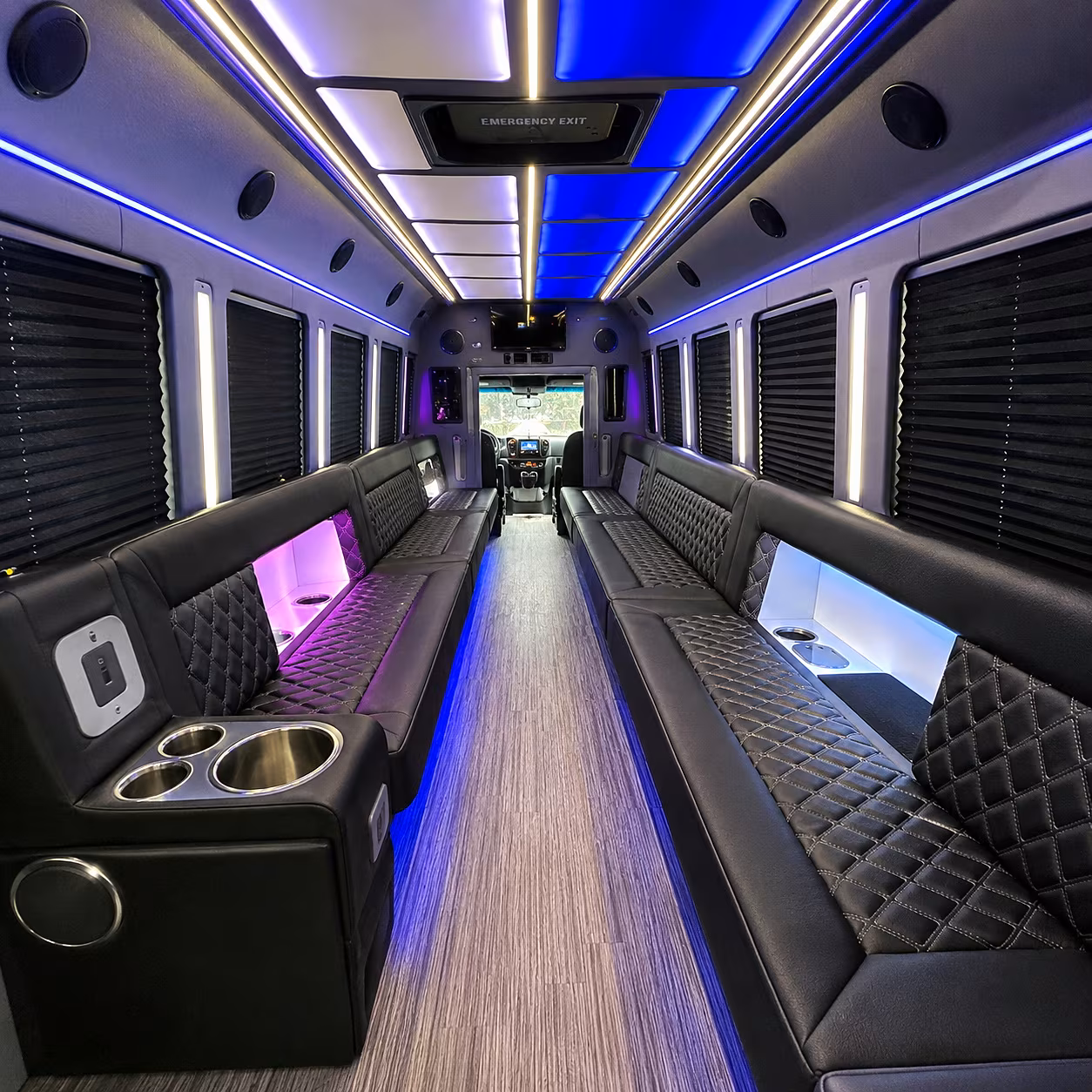 Cambridge cambridge concert party bus rental party bus interior