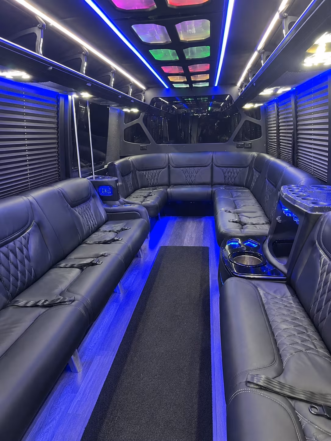 Cambridge Prom & Homecoming Transportation party bus interior