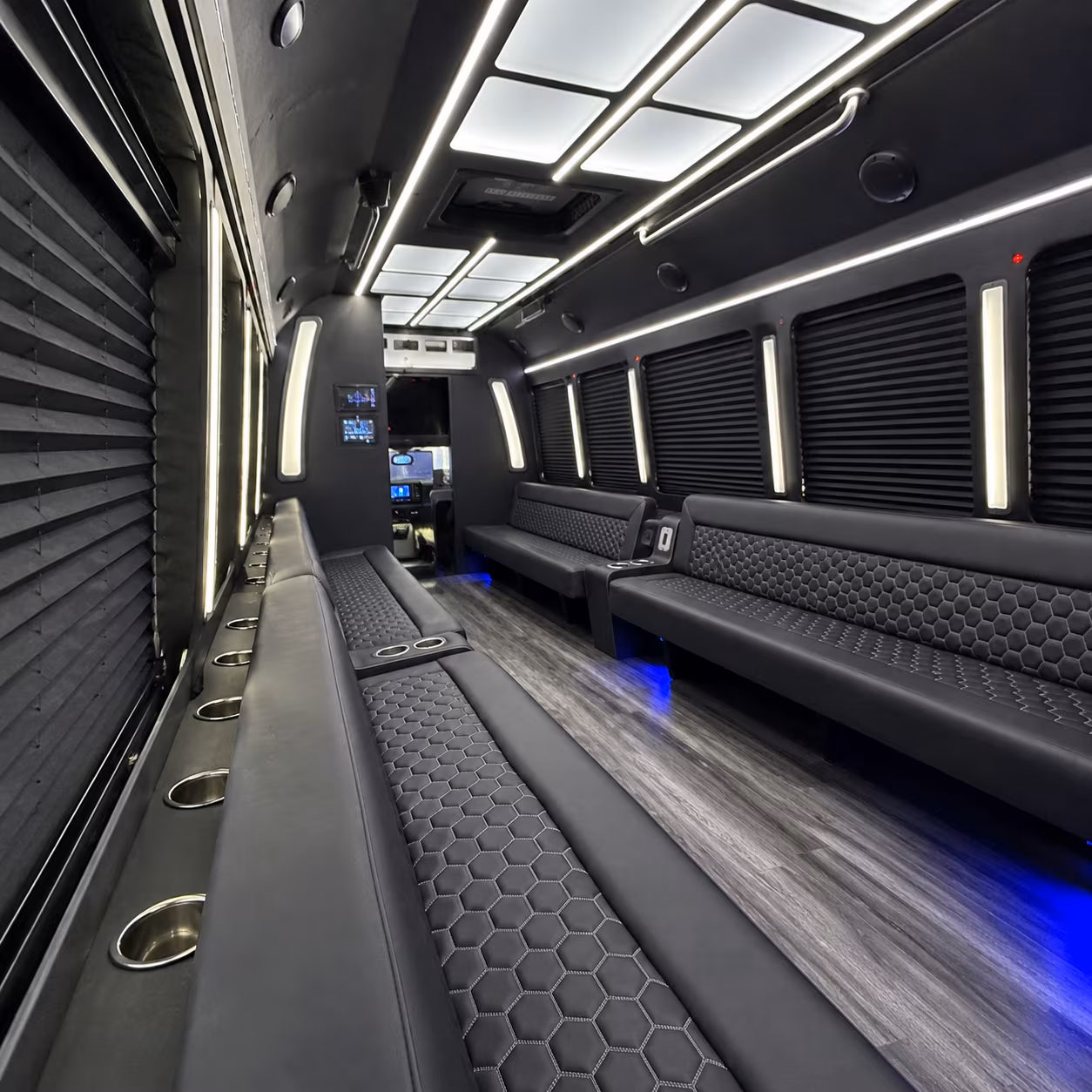 Cambridge Winery Tour & Pub Crawl Transportation party bus interior