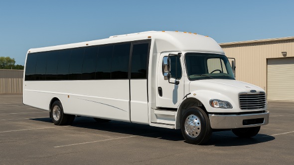 Exterior of Charter Bus Company Quincy's 28 Passenger Party Bus in Quincy