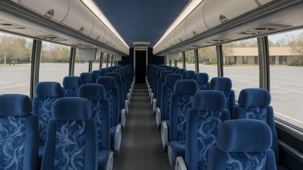 Interior of Charter Bus Company Cambridge's 40 Passenger Charter Bus in Cambridge