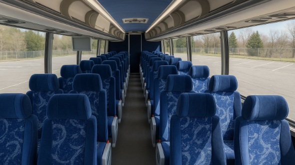 Interior of Charter Bus Company Cambridge's 45 Passenger Charter Bus in Cambridge