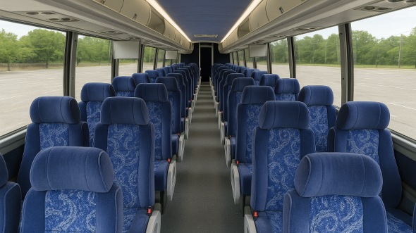 Interior of Charter Bus Company Cambridge's 46 Passenger Charter Bus in Cambridge
