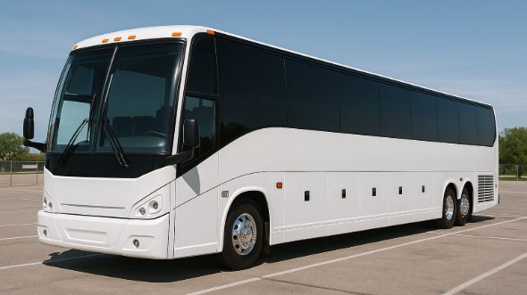 Exterior of Charter Bus Company Brookline's 50 Passenger Party Bus in Brookline